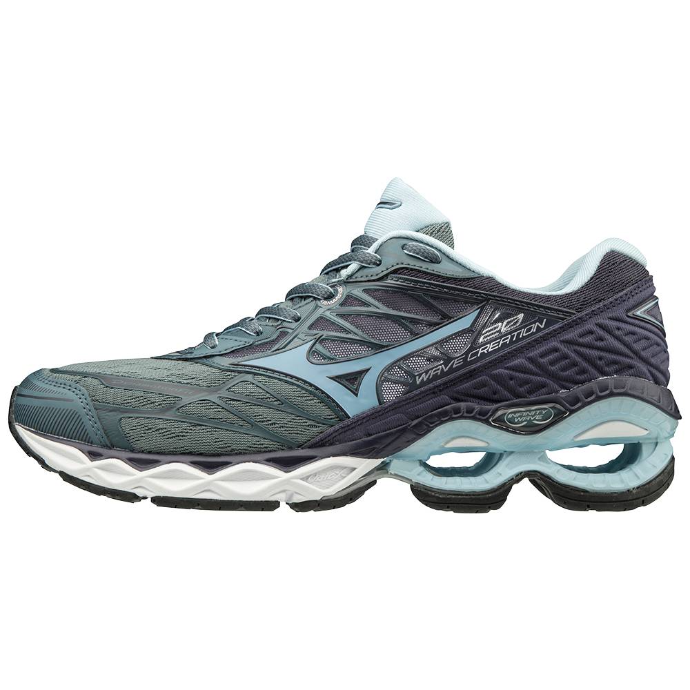 Mizuno Women's Wave Creation 20 Running Shoes Deep Grey/Blue (411061-IYL)